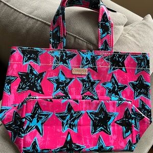 Consuela Pink and Blue Star Tote Bag